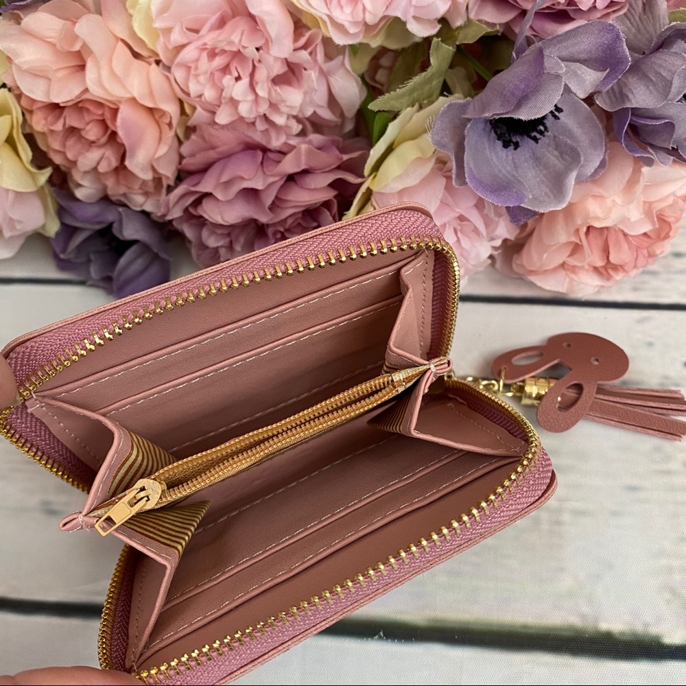 Vegan Leather Dusty Rose Mickey Mouse Coin Purse Wallet - Picture 6 of 10